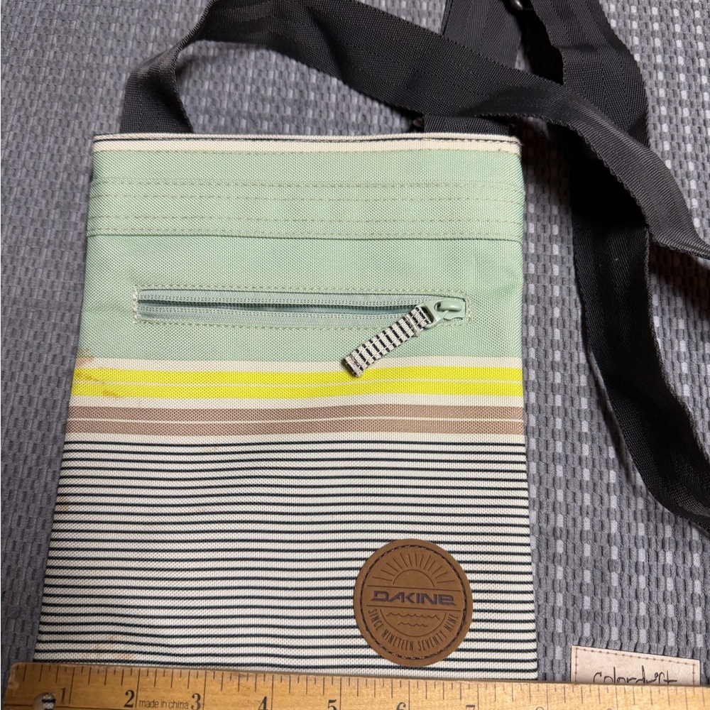 Dakine Striped Mint and Black Messenger Bag